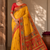 Yellow Color Printed Jaqurad Weaving All Over Full Jari Weaving Dola Silk Saree