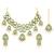 Green kundan & beads studded gold plated necklace earrings maangtikka ethnic jewellery set for women & girls