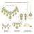 Green kundan & beads studded gold plated necklace earrings maangtikka ethnic jewellery set for women & girls