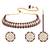Gold plated kundan & maroon beads studded choker necklace earrings & maangtikka set ethnic jewellery for women