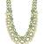 Gold plated mint kundan & beads studded necklace earrings maangtikka set ethnic jewellery for women & girls