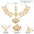 Gold plated kundan & beads studded maangtikka maathapatti ethnic jewellery for women