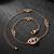 Rose gold plated cubic zirconia studded anklet payal fashion stylish jewellery for women & girls