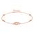Rose gold plated cubic zirconia studded anklet payal fashion stylish jewellery for women & girls
