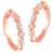 Rose gold plated cubic zirconia studded toe ring fancy bichiya jewellery gift for women