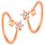 Rose gold plated cz studded adjustable toe ring stylish bichiya fancy daily regular jewellery for women