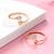 Rose gold plated cz studded adjustable toe ring stylish bichiya fancy daily regular jewellery for women