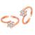 Rose gold plated cubic zirconia studded adjustable toe ring stylish bichiya fancy daily regular jewellery for women