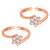 Rose gold plated cubic zirconia studded adjustable toe ring stylish bichiya fancy daily regular jewellery for women