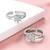 Silver plated cubic zirconia studded adjustable toe ring stylish bichiya fancy regular jewellery gift for women