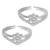 Silver plated cubic zirconia studded adjustable toe ring stylish bichiya fancy regular jewellery gift for women