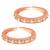 Cubic zirconia studded rose gold plated adjustable toe ring stylish bichiya daily regular fancy jewellery for women