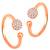 Rose gold plated cz studded adjustable toe ring stylish fancy bichiya daily regular jewellery for women