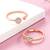 Rose gold plated cz studded adjustable toe ring stylish fancy bichiya daily regular jewellery for women