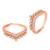 Cubic zirconia studded rose gold plated adjustable toe ring stylish bichiya daily regular jewellery for women