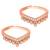 Cubic zirconia studded rose gold plated adjustable toe ring stylish bichiya daily regular jewellery for women