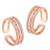 Cubic zirconia studded rose gold plated adjustable toe ring stylish fancy bichiya daily regular jewellery for women