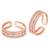 Cubic zirconia studded rose gold plated adjustable toe ring stylish fancy bichiya daily regular jewellery for women