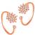 Cubic zirconia studded rose gold plated adjustable toe ring stylish floral bichiya daily regular jewellery for women