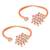 Cubic zirconia studded rose gold plated adjustable toe ring stylish floral bichiya daily regular jewellery for women