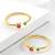 Gold plated rani pink green cubic zirconia studded fancy toe ring adjustable bichiya fashion stylish jewellery for women