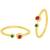Gold plated rani pink green cubic zirconia studded fancy toe ring adjustable bichiya fashion stylish jewellery for women