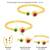 Gold plated rani pink green cubic zirconia studded fancy toe ring adjustable bichiya fashion stylish jewellery for women