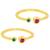 Gold plated rani pink green cubic zirconia studded fancy toe ring adjustable bichiya fashion stylish jewellery for women