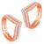Rose gold plated cubic zirconia studded adjustable toe ring bichiya jewellery for women