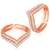 Rose gold plated cubic zirconia studded adjustable toe ring bichiya jewellery for women