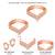Rose gold plated cubic zirconia studded adjustable toe ring bichiya jewellery for women
