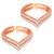 Rose gold plated cubic zirconia studded adjustable toe ring bichiya jewellery for women
