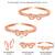 Rose gold plated cubic zirconia studded adjustable toe ring fancy bichiya stylish jewellery for women