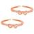 Rose gold plated cubic zirconia studded adjustable toe ring fancy bichiya stylish jewellery for women