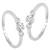 Silver plated cubic zirconia studded adjustable toe ring stylish fancy bichiya daily regular jewellery for women