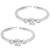 Silver plated cubic zirconia studded adjustable toe ring stylish fancy bichiya daily regular jewellery for women