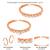 Cubic zirconia studded rose gold plated adjustable toe ring fancy bichiya daily regular jewellery for women