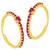 Gold plated rani pink cubic zirconia studded stylish toe ring adjustable bichiya fashion jewellery gift for women