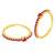 Gold plated rani pink cubic zirconia studded stylish toe ring adjustable bichiya fashion jewellery gift for women