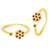Rani pink green gold plated cubic zirconia studded adjustable toe rings stylish bichiya jewellery for women