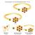 Rani pink green gold plated cubic zirconia studded adjustable toe rings stylish bichiya jewellery for women