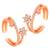 Rose gold plated cz studded adjustable fancy toe ring stylish bichiya daily regular jewellery for women