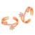 Rose gold plated cz studded adjustable fancy toe ring stylish bichiya daily regular jewellery for women