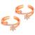 Rose gold plated cz studded adjustable fancy toe ring stylish bichiya daily regular jewellery for women