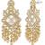 Gold plated crystals & beads studded dangle earrings ethnic jewellery gift for women & girls