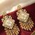 Gold plated crystals & beads studded dangle earrings ethnic jewellery gift for women & girls