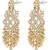 Gold plated crystals & beads studded dangle earrings ethnic jewellery gift for women & girls