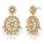 Gold plated crystals & beads studded dangle earrings ethnic jewellery gift for women girls