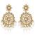 Gold plated crystals & beads studded dangle earrings ethnic jewellery gift for women girls