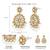 Gold plated crystals & beads studded dangle earrings ethnic jewellery gift for women girls